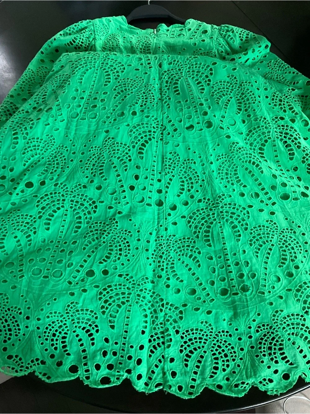 FARM Rio Vibrant Richeliu Eyelet Maxi Dress with Puff Sleeves - Picture 12 of 13